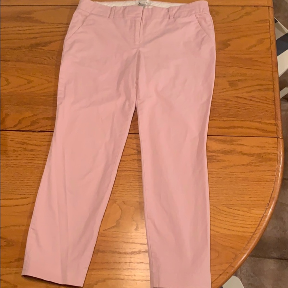 J Crew Cafe Capri Light Pink 6